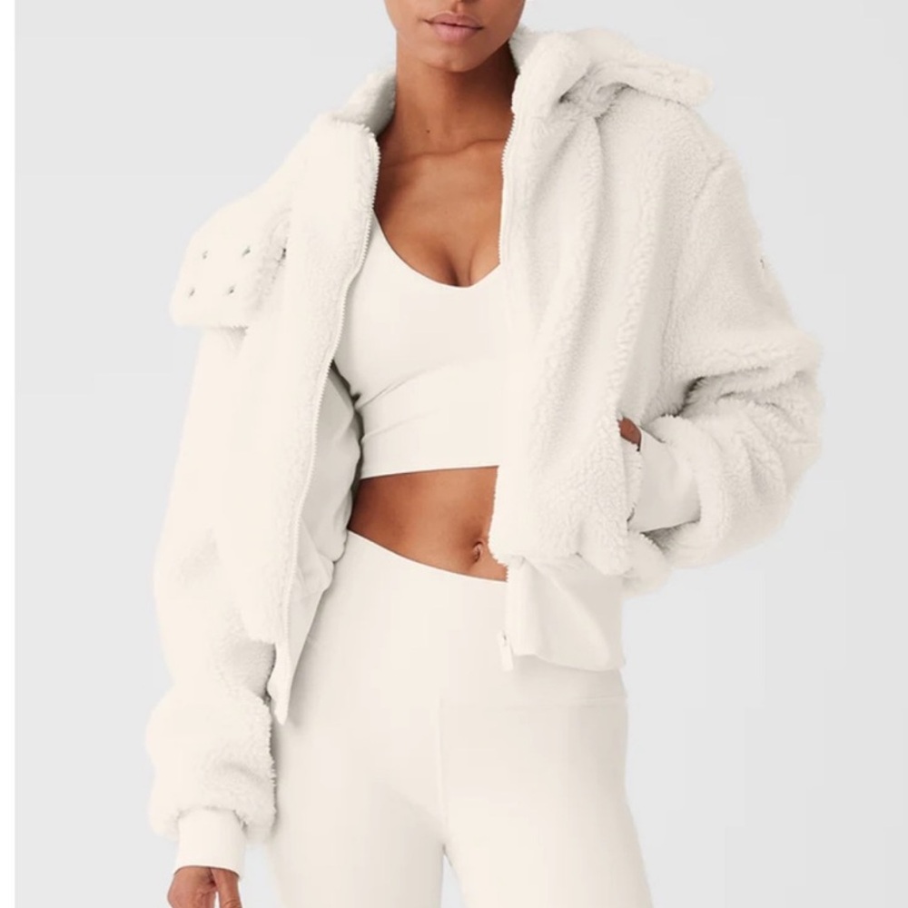 Alo sherpa crop jacket